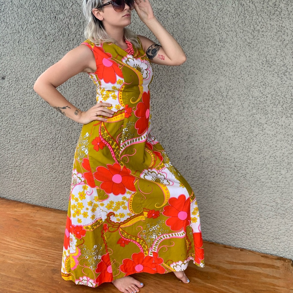 Gorgeous handmade 60s hippie gown